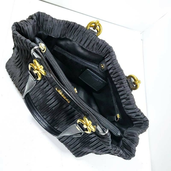 Coach Black Ashley Sateen Carryall Bag - Picture 5 of 11